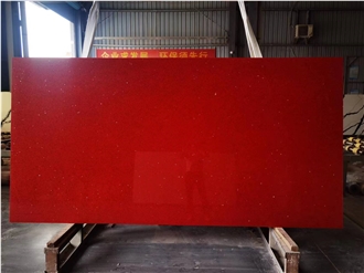 Sparkle Red Quartz Slabs
