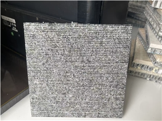 Angola Black Granite Grooved Honeycomb Backed Stone Panels