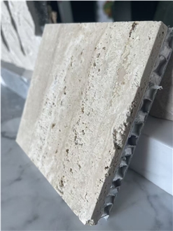 Durango Travertine Unfilled Honeycomb Backed Stone Panels