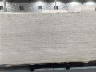 Super White Travertine  Laminated With Honeycomb Panels