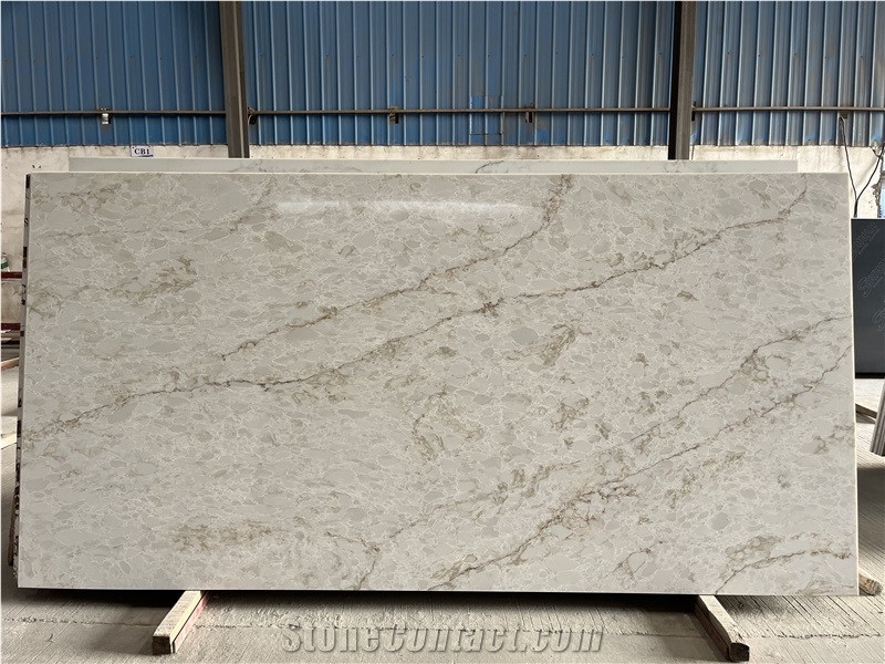Taj Mahal Quartz, Engineered Stone Polished 20Mm 30Mm Solid Surface Slabs