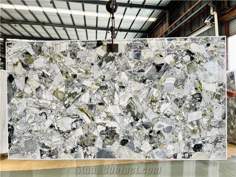 Cold Emerald Semiprecious Stone Slabs