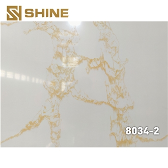 Artificial Gold Vein Quartz Slabs