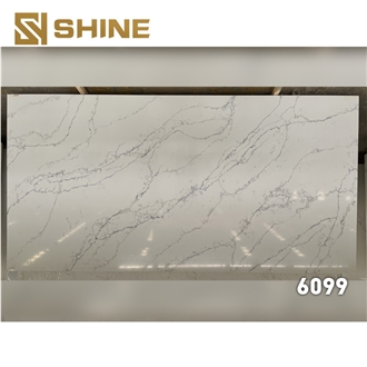 Artificial Quartz Stone Slab Tiles Artificial Carrara
