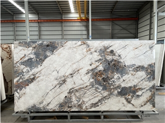 Amazon Peacock Blue Sintered Stone Slabs