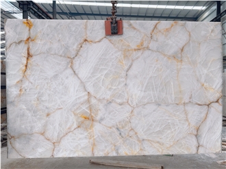 Backlit Cristallo Quartzite Slabs