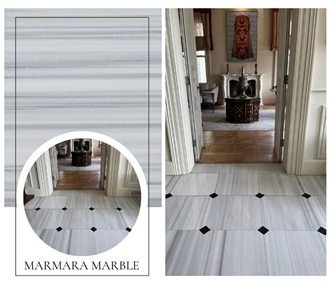Marmara White Marble Slabs, Floor Tiles