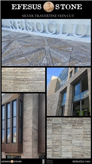 Silver Travertine Slabs Tile