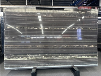 China Purple Wooden Marble Polished Slabs