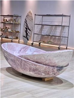 Pink Marble Freestanding Bathtubs