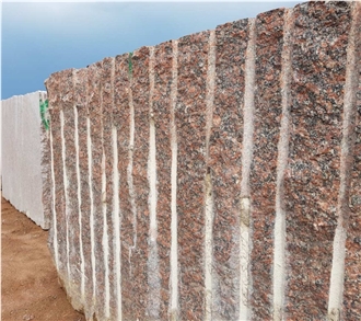 Imperial Red Rough Granite  Blocks