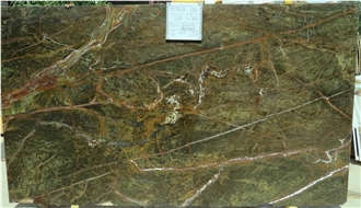 Rain Forest Green Marble Polished  Slab Tiles