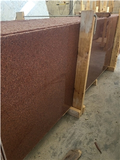 New Red Aswan Granite Polished Slabs