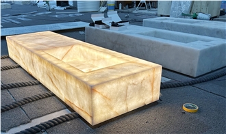 Brazilian White Crystal Quartzite Custom Vanities, Bathroom Countertops