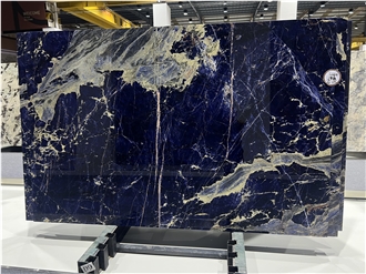 Luxury Blue Sodalite Slabs High End Interiors Wall Tiles