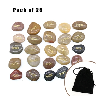 Engraved Pebbles-High Polished Carved With The Phrase