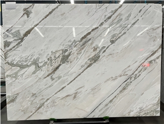 White Camouflage Marble Slabs