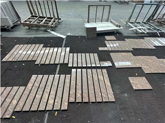 Giallo California Granite Stair Treads & Risers