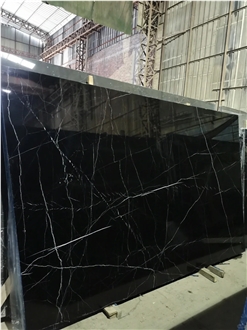 China Black Marquina Marble Slab Tiles