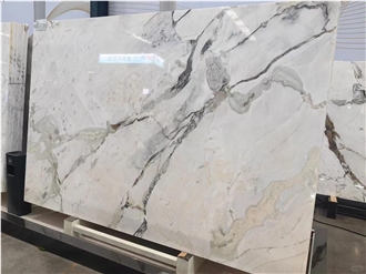 Eiffel White Marble Slabs Polished