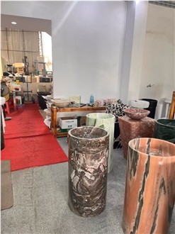 Factory Marble Basin With Pedestal