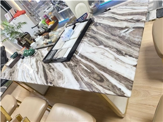 Factory Price Polished Amazon Marble Table Top