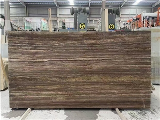 Iran Golden Black Travertine Slabs