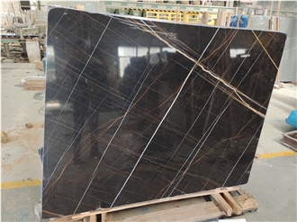 Lauren Black Gold Marble Slabs