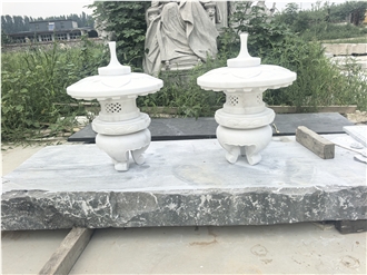 Decoration Guangxi White Marble Japanese Lantern