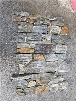 Natural Slate Wall Cladding Panels Cement Culture Stone