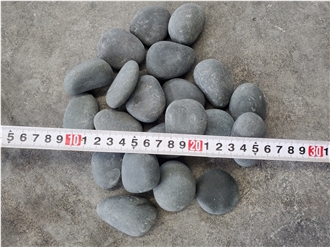 Natural Tumbled Black River Stone, Gardening Pebble Stone