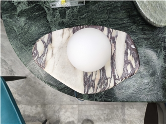Bulgari Calacatta Viola Marble Interior Lamps