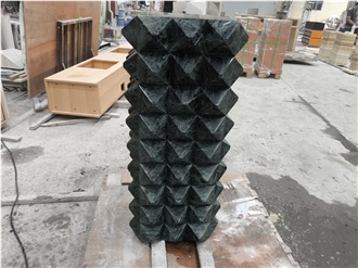 Italy Verdi Alpi Marble Pedestal Column