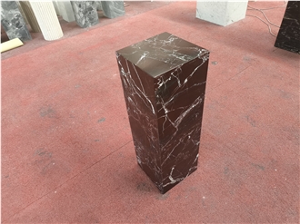 Rosa Levanto Marble Plinth Pedestal Column