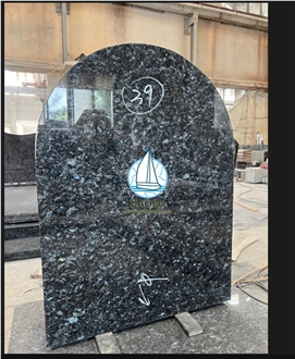 Blue Pearl Granite Upright Headstones