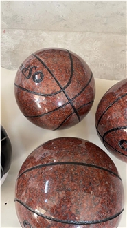 Indian Red Granite Basketball Stone Crafts