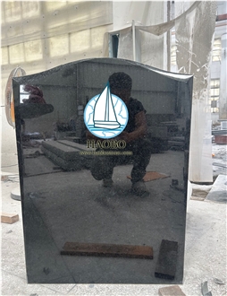Titanium Black Granite Upright Headstones