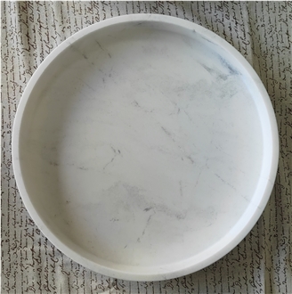 Jiashi White Marble Round Bowls Home Decor Products