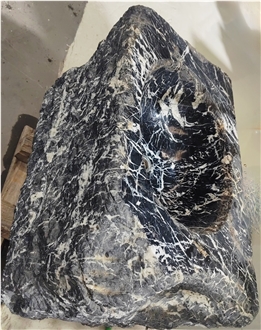 Nero Marquina Black Marble Sink