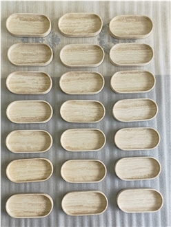 Travertine Oval Tray Ornaments Vintage Home Decor Products