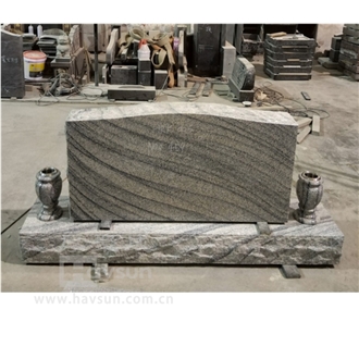 China Viscount White Granite Serp Top Upright Headstones