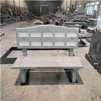 Light Gery Granite Urban Bench Garden Bench