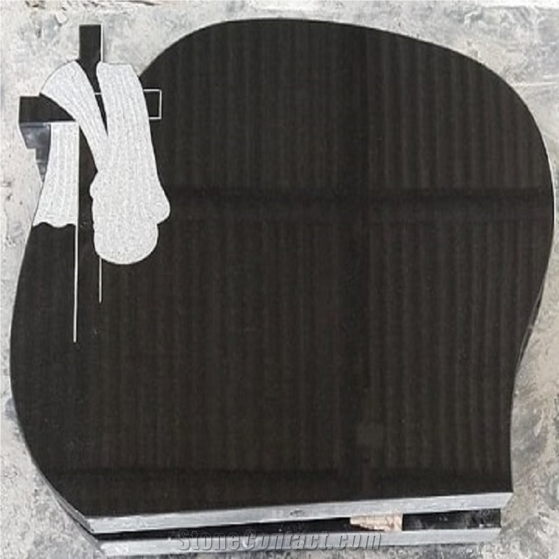 Absolute Black Granite Headstone, Gravestone