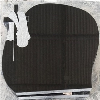 Absolute Black Granite Headstone, Gravestone