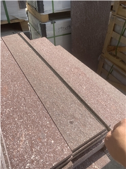 High Quality Flamed Purple Porphyry Tiles