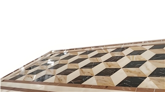 Natural Square Marble Waterjet Medallions  Designs