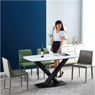 YUANDA China Crystal Ice Marble Dining Tops Stone Table Top