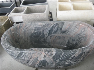 China Juparana Granite Freestanding Bathtub