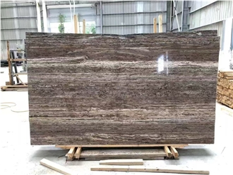 Silver Titanium Travertine Slabs