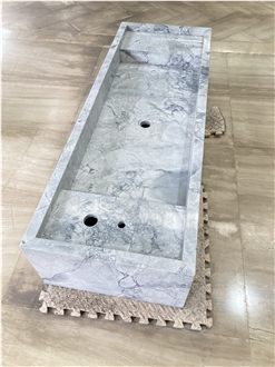 Brazilian Calacatta Grey Quartzite Farm Sink